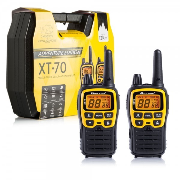 Pack DUO walkie talkie Midland XT70 Adventure Edition